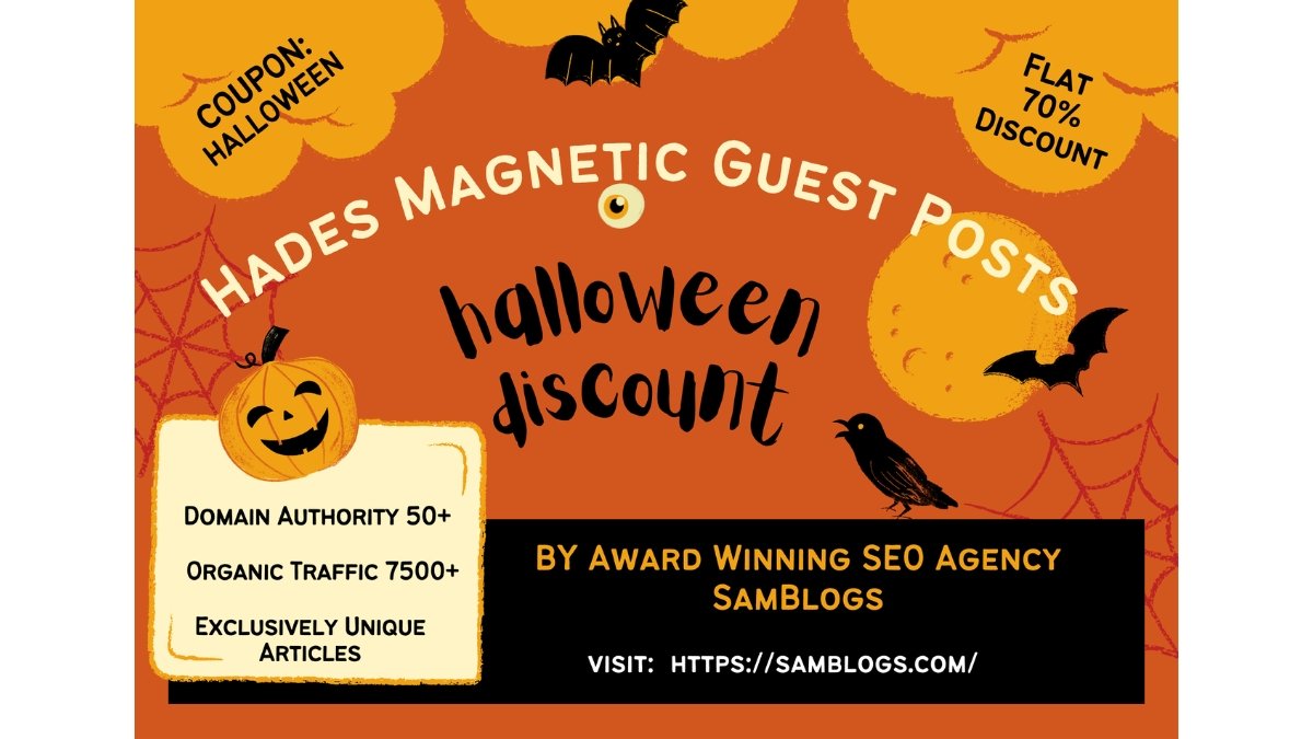 Award Winning SEO Agency SamBlogs Announces Massive Discount Offers this Halloween