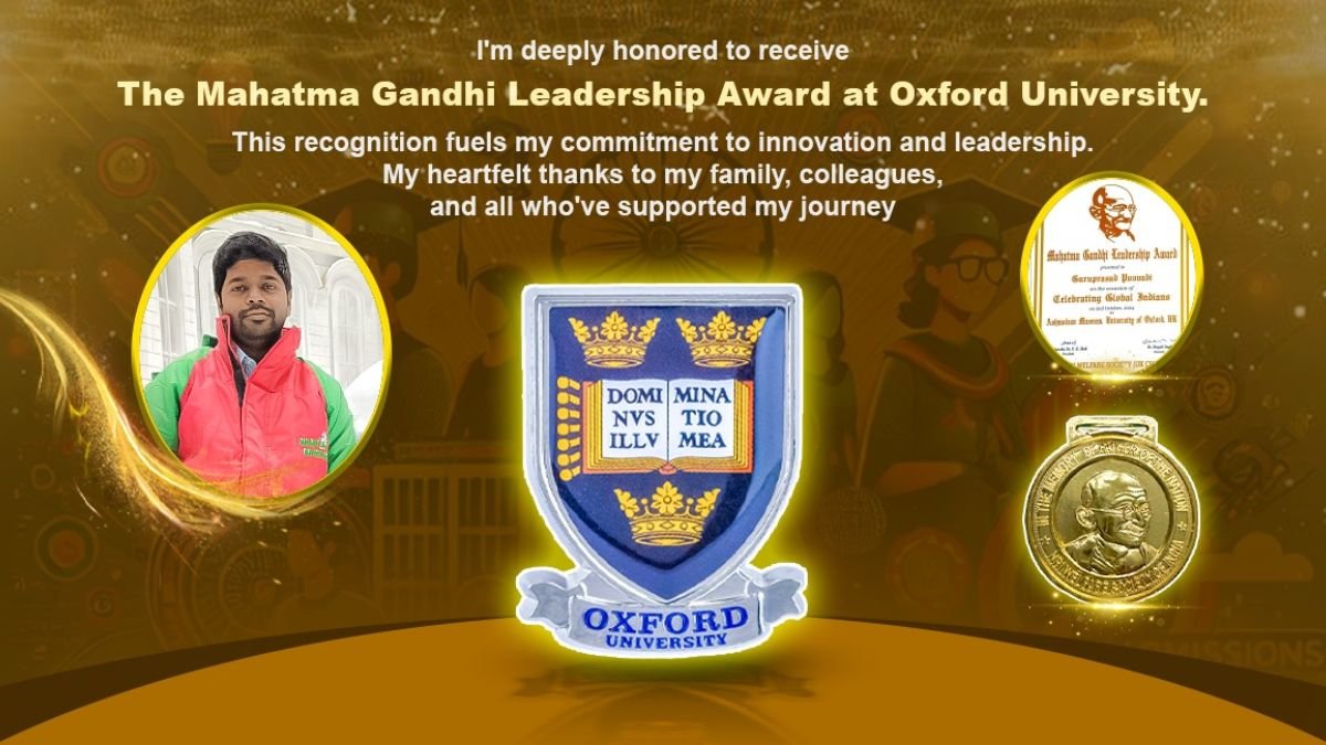 Snow Kingdom’s MD Guruprasad Puvvadi Receives Prestigious Leadership Award at Oxford