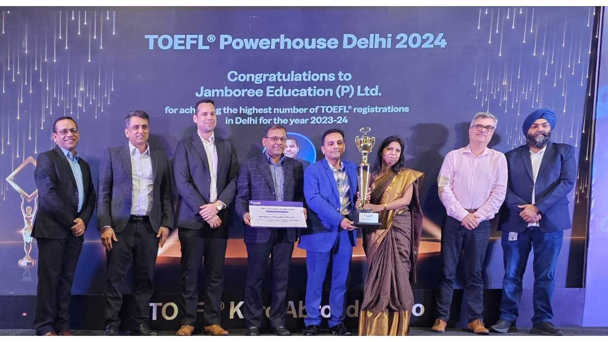 Jamboree Education Honored by ETS with the TOEFL Powerhouse Delhi 2024 Award