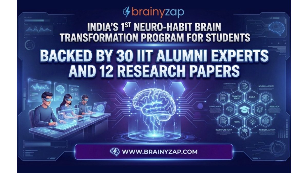 BrainyZap Launches Brain Transformation Program for Students Backed by IIT Alumni Experts and 12 Research Papers