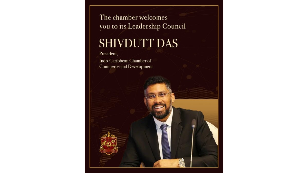 Indo Caribbean Chamber of Commerce for Development – ICCCD Appoints Economist Shivdutt Das as Global President