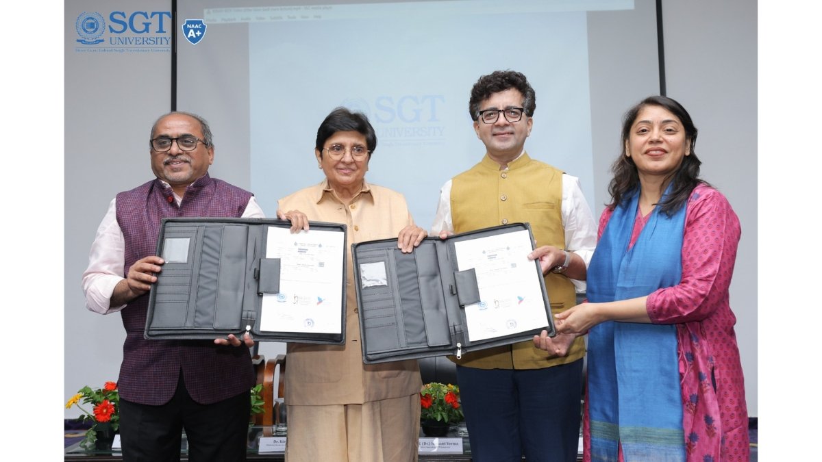 SGT University Signs Strategic MoU with Dr. Kiran Bedi’s Foundations to Strengthen Ethical Leadership and Experiential Learning