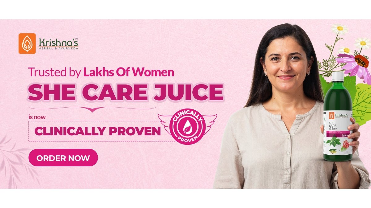 Krishna’s Ayurveda, She Care Juice Clinically Proven to Support PCOD Management in 90 Days