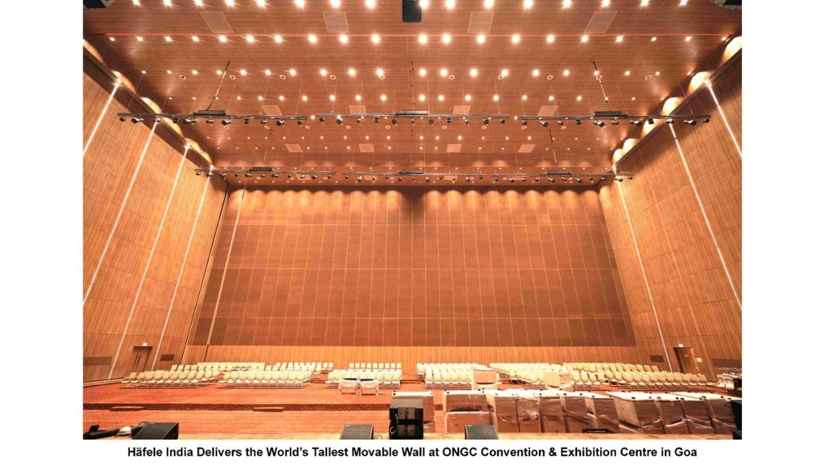 Hafele India Delivers the World’s Tallest Movable Wall at ONGC Convention & Exhibition Centre in Goa
