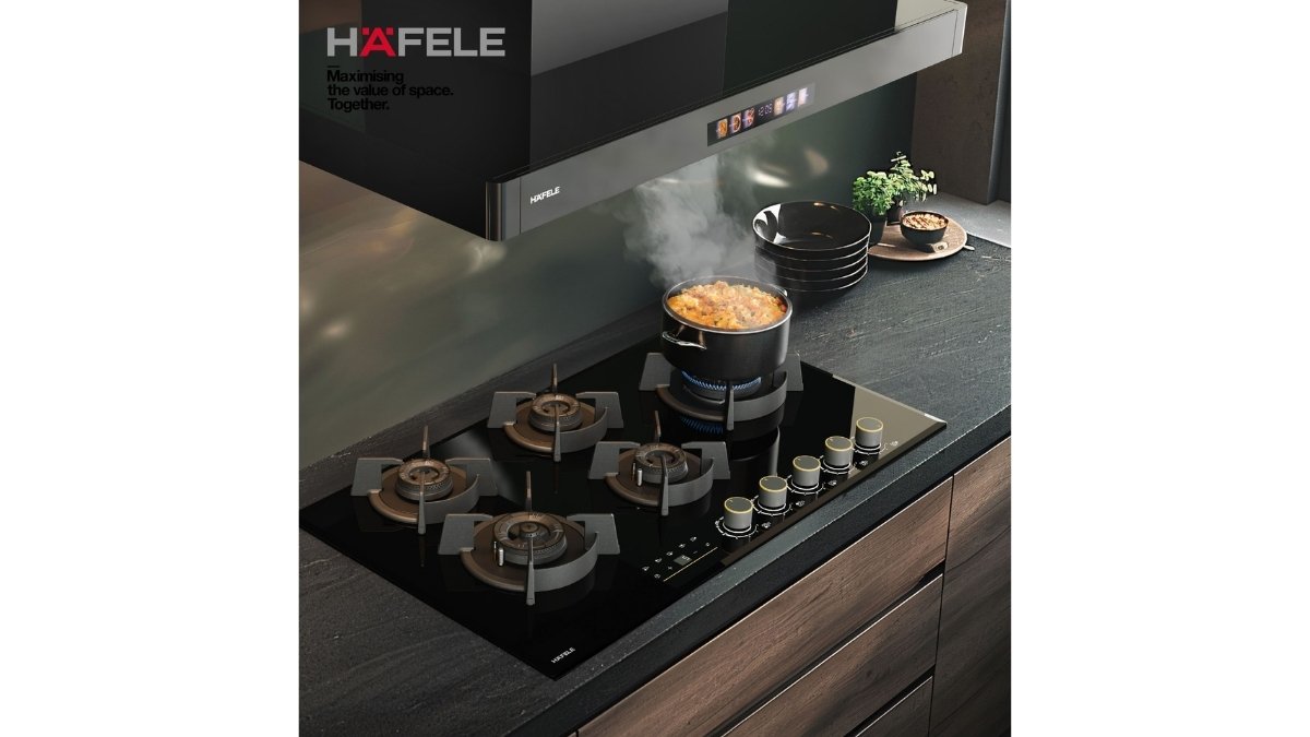 Hafele Cronus Digi-Step Hobs Simplify Cleaning with Thoughtful Burner Design