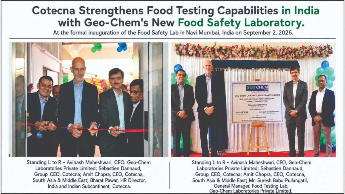 Cotecna Strengthens Food Testing Capabilities in India with Geo-Chem’s New Food Safety Laboratory in Navi Mumbai, India
