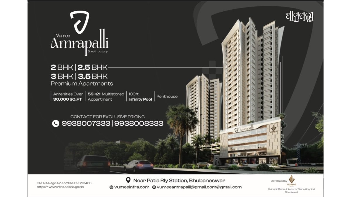 Vumee Infra LLP Expands Its Real Estate Presence in Bhubaneswar with Vumee Amrapalli