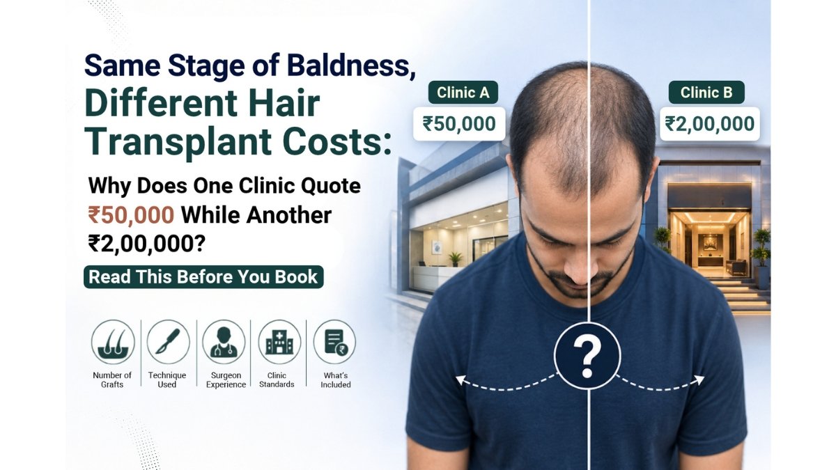 Same Stage of Baldness, Different Hair Transplant Costs: Why Does One Clinic Quote Rs 50,000 While Another Rs 2,00,000? Read This Before You Book