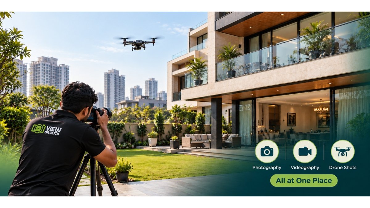 Struggling to Showcase Your Property Professionally? View On Click Offers Photography, Videography and Drone Services Under One Roof in Noida and Delhi NCR