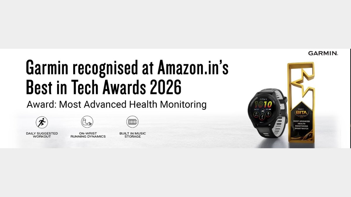 Garmin Receives ‘Most Advanced Health Monitoring Smartwatch’ Award At Amazon.in’s ‘Best in Tech Awards 2026’